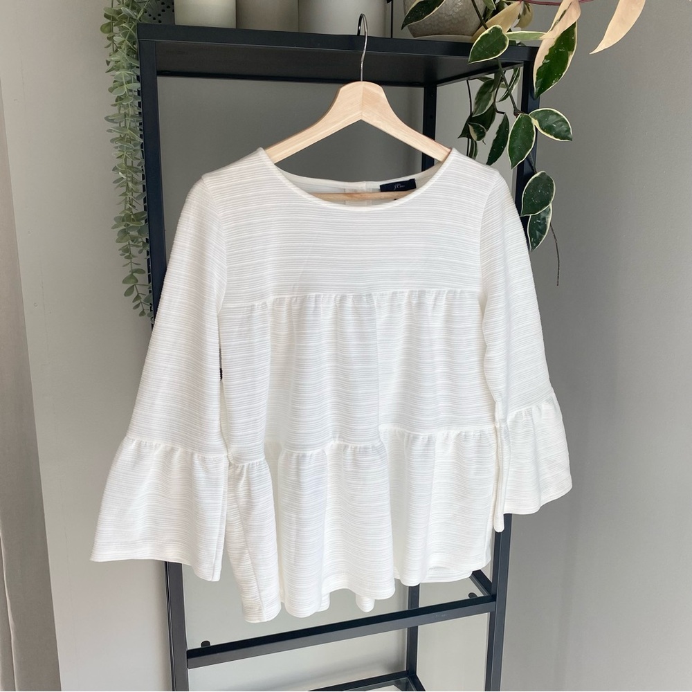 NWT J. Crew Bell Sleeve Tiered Top